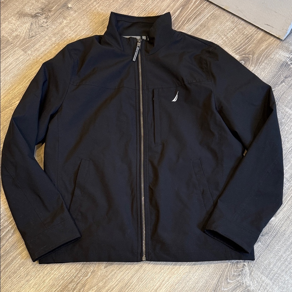 Nautica Men's Black Windbreaker Jacket
